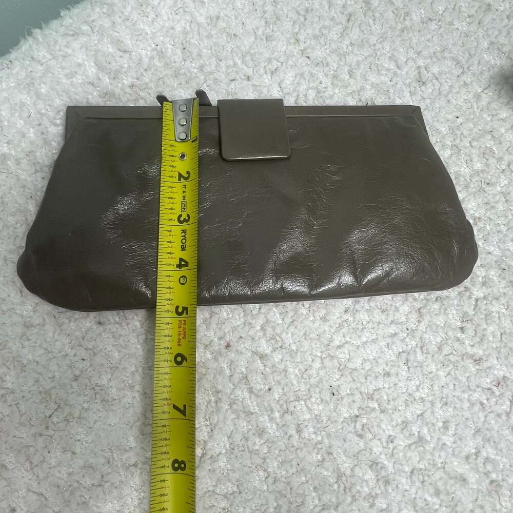 Latico Leather Frame Clutch Bag w Floral Lining 10” X 6” Buttery Soft Leather - Picture 9 of 10
